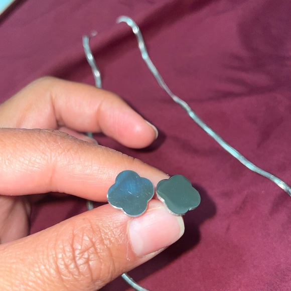 925 Alhambra silver necklace set - Picture 3 of 11